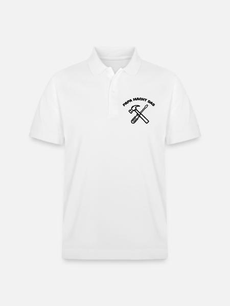 Dad does it – DIY & Father's Day - Stanley/Stella Unisex Organic Polo Shirt PREPSTER - white