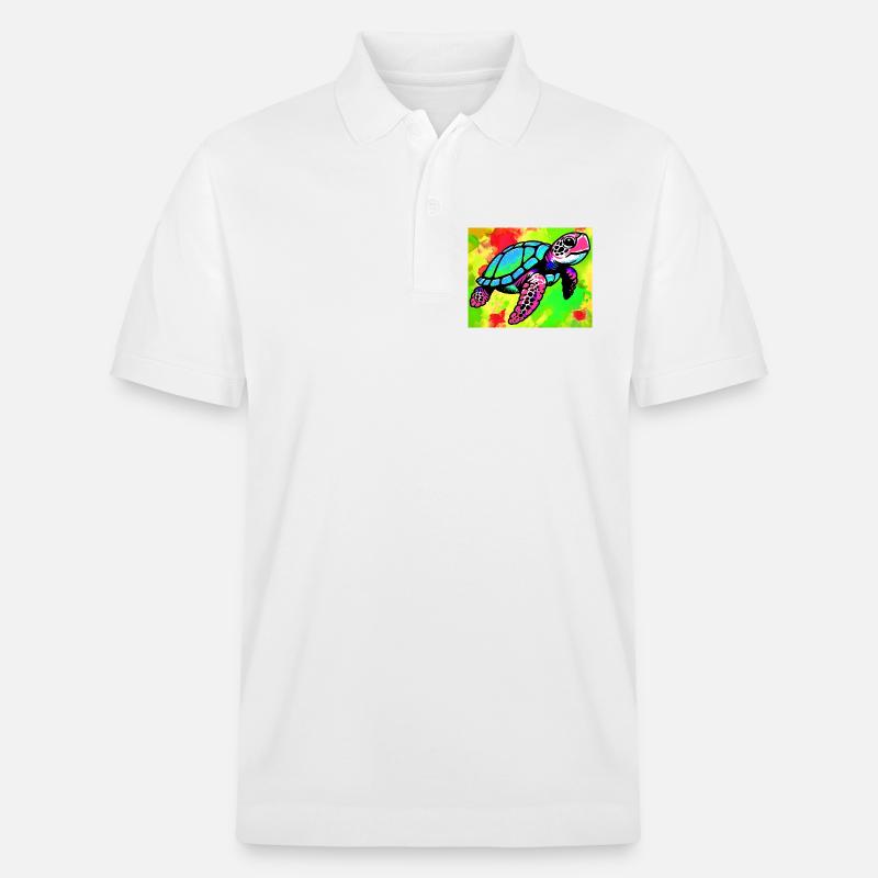 Schildkröte - Stanley/Stella Unisex Bio-Poloshirt PREPSTER - Weiß