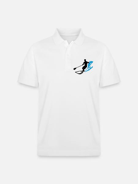 stand up paddling - Stanley/Stella Unisex Organic Polo Shirt PREPSTER - white