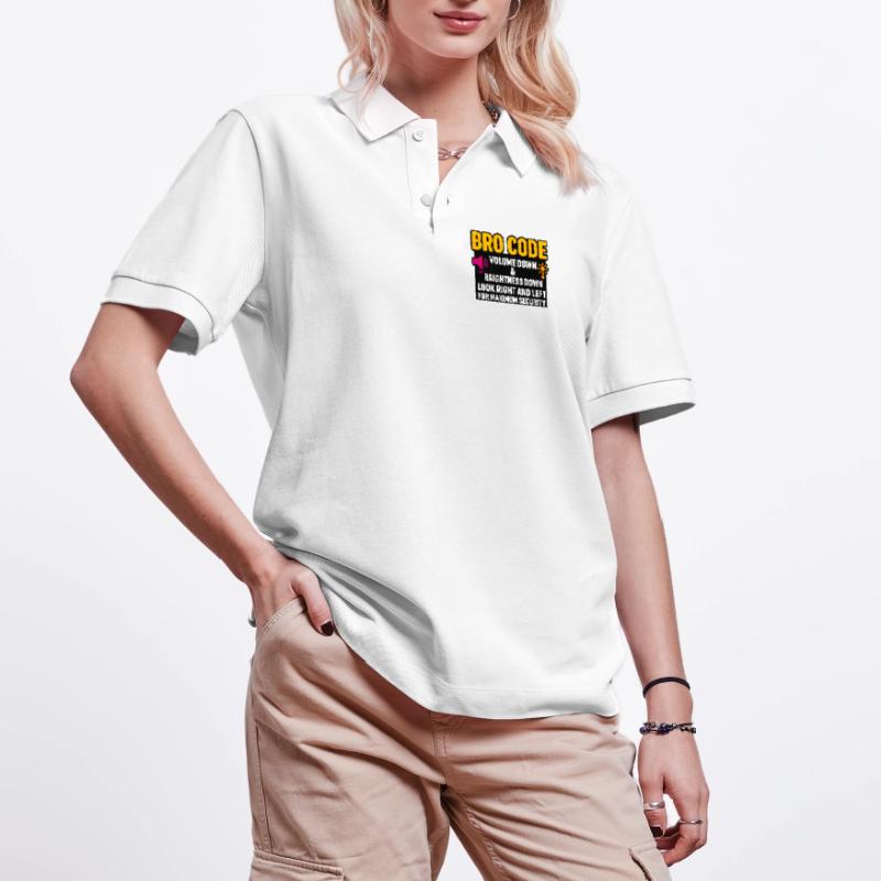 Code bro volume vers le bas Regarde à droite à gauche, drôle Polo PREPSTER bio Stanley/Stella Unisexe