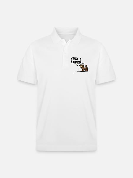 I CAN CLIMB! - Stanley/Stella Unisex Organic Polo Shirt PREPSTER - white