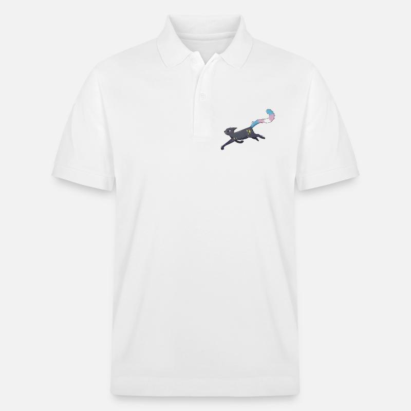 Fierté trans de chat mignon - Polo PREPSTER bio Stanley/Stella Unisexe - blanc