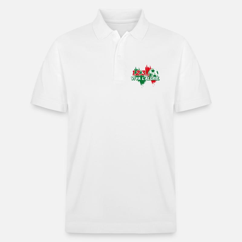 123 viva l'Algérie - Polo PREPSTER bio Stanley/Stella Unisexe - blanc