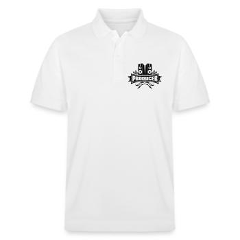 Musikproduzent - Musik Produzent - Beat Producer - Stanley/Stella Unisex Bio-Poloshirt PREPSTER - Weiß - Vorne - Roxy (174cm) & Andy (188cm)