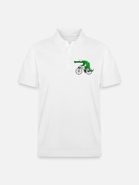 Crocodile avec vélo - Polo PREPSTER bio Stanley/Stella Unisexe - blanc