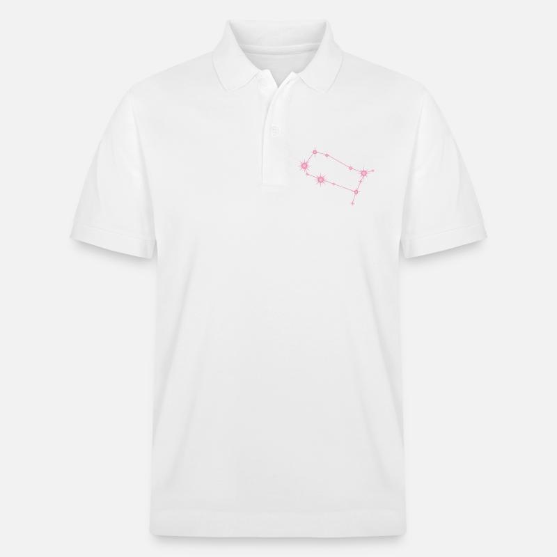 Zwilling, Sternbild, Sternzeichen, Pastellrosa - Stanley/Stella Unisex Bio-Poloshirt PREPSTER - Weiß
