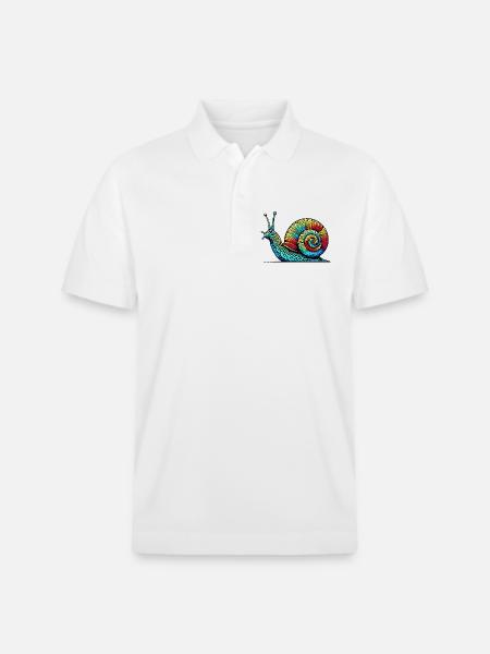 Schnecke - Stanley/Stella Unisex Bio-Poloshirt PREPSTER - Weiß