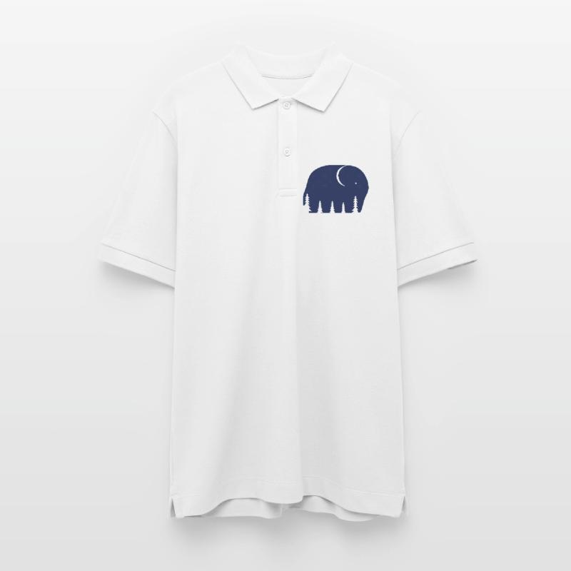 Ein Elefant oder ein Wald in dieser Fun Optical Illusi Stanley/Stella Unisex Bio-Poloshirt PREPSTER