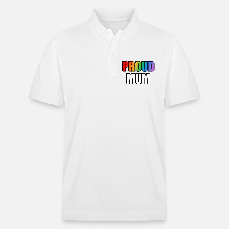 Regenbogen Stolz Mutter Schwul Verbündeter - Stanley/Stella Unisex Bio-Poloshirt PREPSTER - Weiß