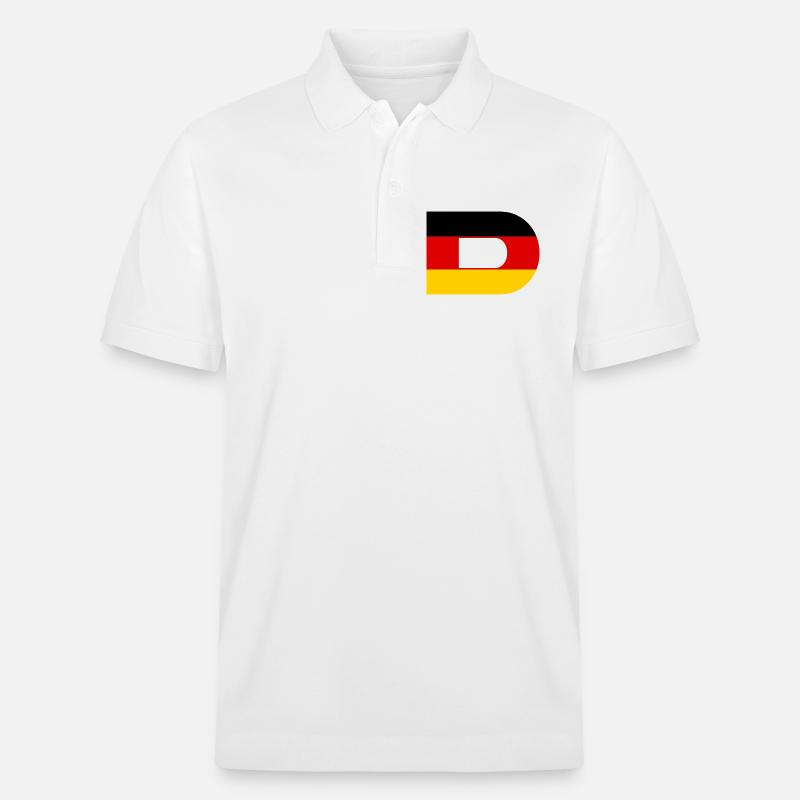 D - Style du drapeau allemand - Polo PREPSTER bio Stanley/Stella Unisexe - blanc
