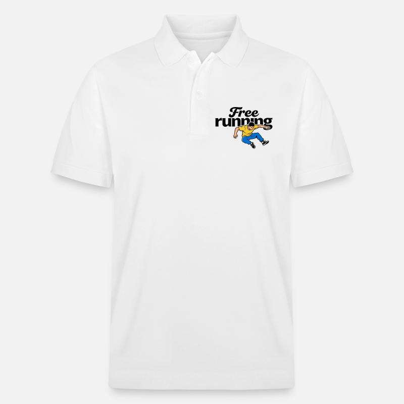 Parkour en course libre - Polo PREPSTER bio Stanley/Stella Unisexe - blanc