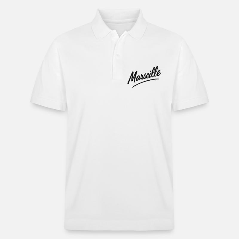 Marseille Script Schwung - Stanley/Stella Unisex Bio-Poloshirt PREPSTER - Weiß