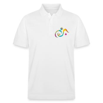 Yoga design_19 - Polo PREPSTER bio Stanley/Stella Unisexe - blanc - Devant - Roxy (174cm) & Andy (188cm)