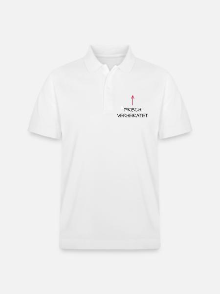 Frisch verheiratet Flitterwochen Hochzeitsreise - Stanley/Stella Unisex Bio-Poloshirt PREPSTER - Weiß