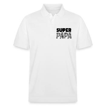 Super Papa - Polo PREPSTER bio Stanley/Stella Unisexe - blanc - Devant - Roxy (174cm) & Andy (188cm)