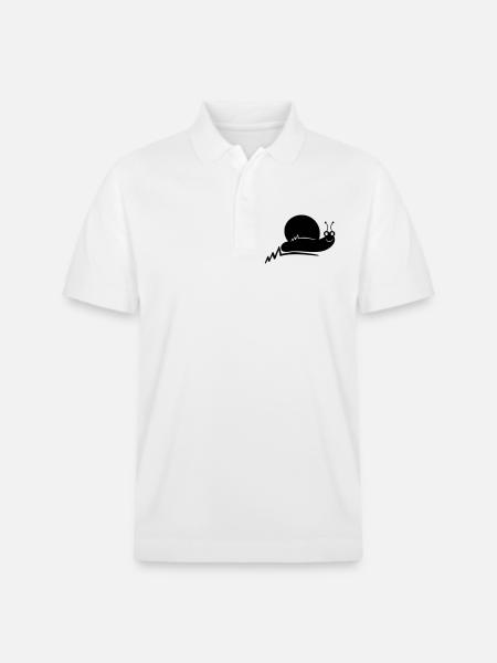 Escargot Sourire Ligne Simple - Polo PREPSTER bio Stanley/Stella Unisexe - blanc