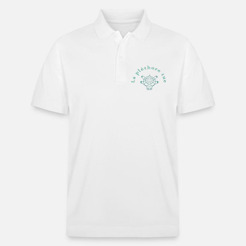 Der Grüne Killer Plethora - Stanley/Stella Unisex Bio-Poloshirt PREPSTER - Weiß