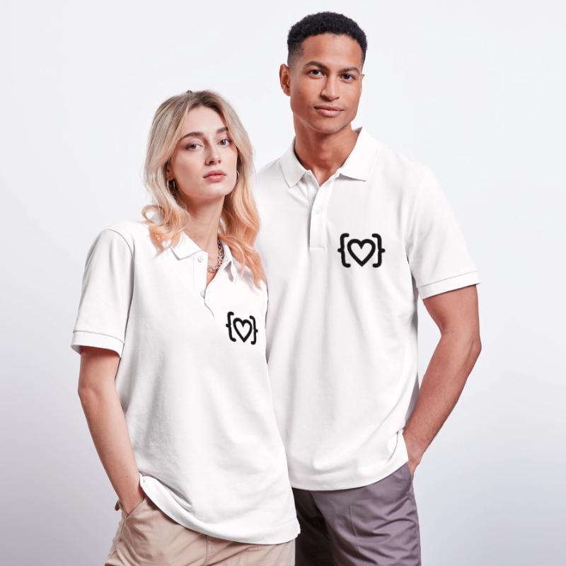 Cœur du logo du code du programmeur Polo PREPSTER bio Stanley/Stella Unisexe