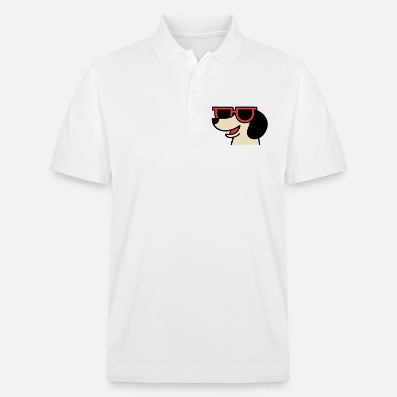 Cooler Dackel Brille Chef - Stanley/Stella Unisex Bio-Poloshirt PREPSTER - Weiß