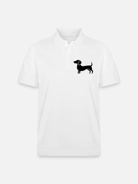 dachshund - Stanley/Stella Unisex Organic Polo Shirt PREPSTER - white
