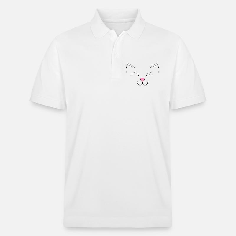 Katze - Stanley/Stella Unisex Bio-Poloshirt PREPSTER - Weiß