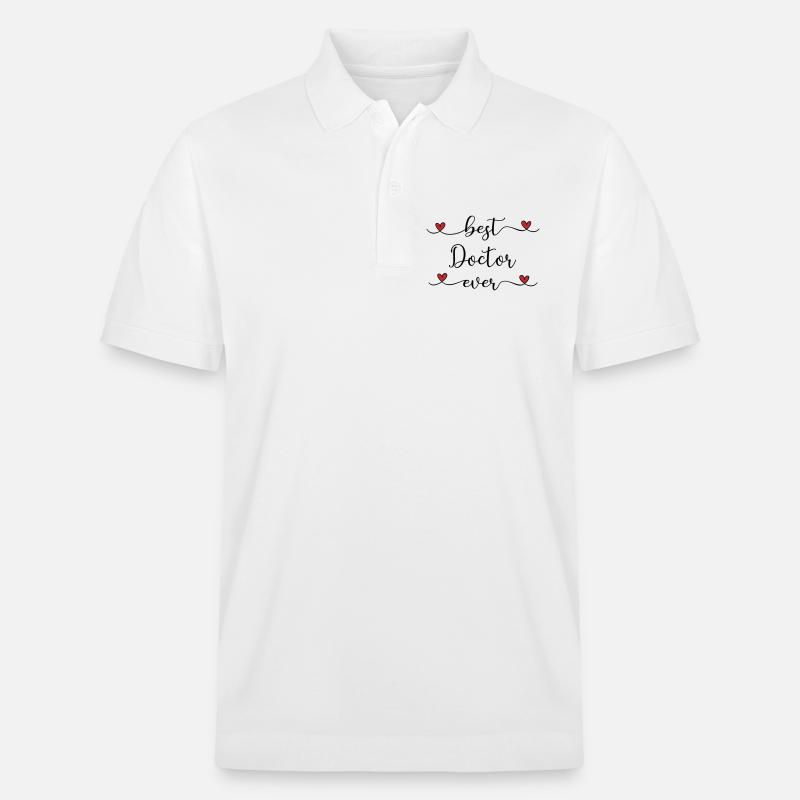 bester Arzt der Welt  - Stanley/Stella Unisex Bio-Poloshirt PREPSTER - Weiß