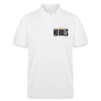No Rules Live Bold Ride Free - Stanley/Stella Unisex Organic Polo Shirt PREPSTER - white - Front - Roxy (174cm) & Andy (188cm)