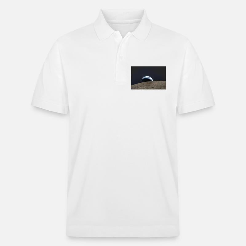 Terre sur la surface lunaire - Polo PREPSTER bio Stanley/Stella Unisexe - blanc