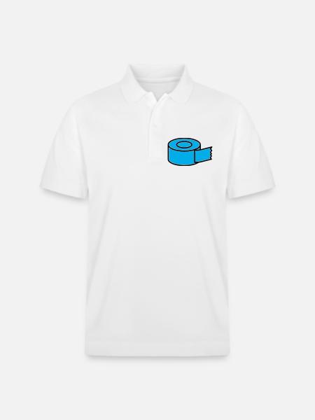 Tape Roll Comic - Stanley/Stella Unisex Organic Polo Shirt PREPSTER - white