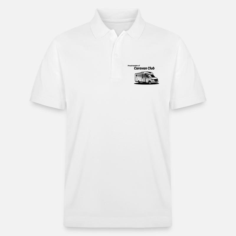Caravan Graphic Silhouette - Stanley/Stella Unisex Bio-Poloshirt PREPSTER - Weiß