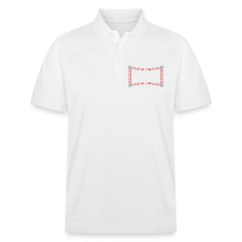 Frame pattern red - Stanley/Stella Unisex Organic Polo Shirt PREPSTER - white - Front - Roxy (174cm) & Andy (188cm)