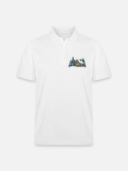 Winterwaldhütte - Stanley/Stella Unisex Bio-Poloshirt PREPSTER - Weiß