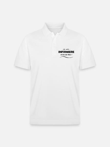 je suis infirmière - Polo PREPSTER bio Stanley/Stella Unisexe - blanc