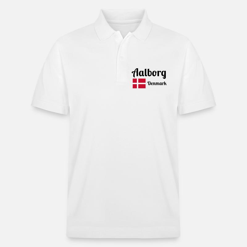Aalborg, Danemark - Imprimés élégants - Polo PREPSTER bio Stanley/Stella Unisexe - blanc