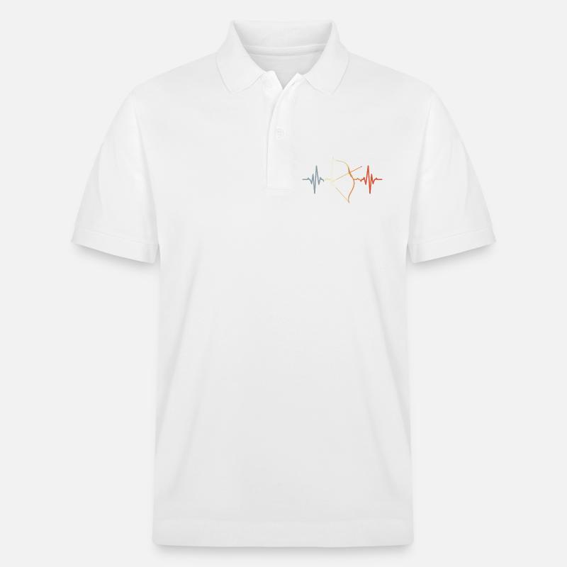 Kompositbogen Kardiogramm - Stanley/Stella Unisex Bio-Poloshirt PREPSTER - Weiß