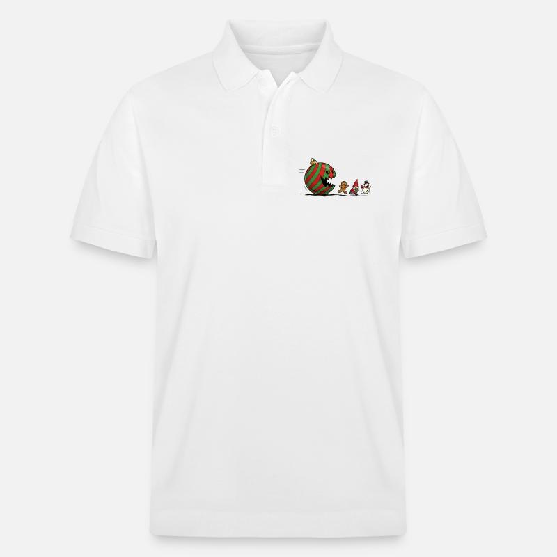 Verschlingende Weihnachtskugel Ornament - Stanley/Stella Unisex Bio-Poloshirt PREPSTER - Weiß