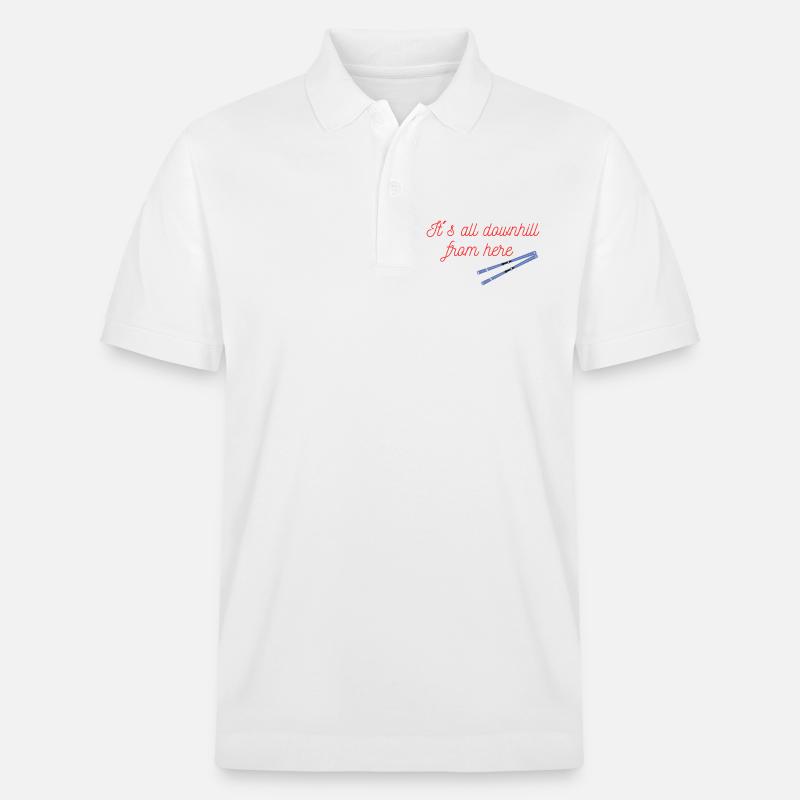 Von hier aus Ski Abfahrt - Stanley/Stella Unisex Bio-Poloshirt PREPSTER - Weiß