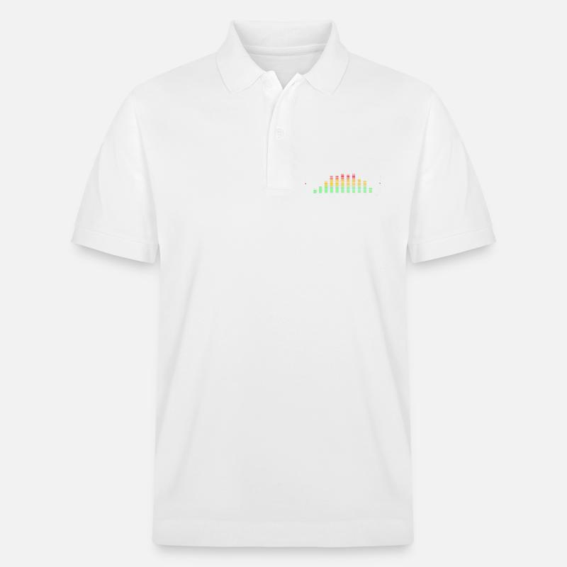 Rainbow Equalizer Pulse - Stanley/Stella Unisex Bio-Poloshirt PREPSTER - Weiß