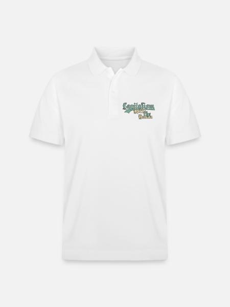 Capitalism Kills the Human - Stanley/Stella Unisex Organic Polo Shirt PREPSTER - white