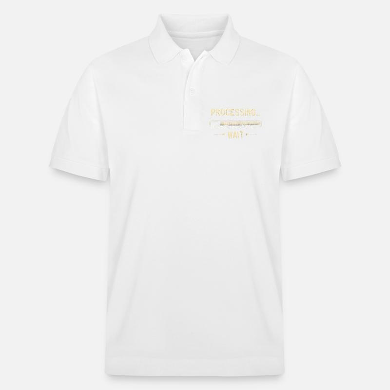 Processing... Please Wait - Stanley/Stella Unisex Organic Polo Shirt PREPSTER - white