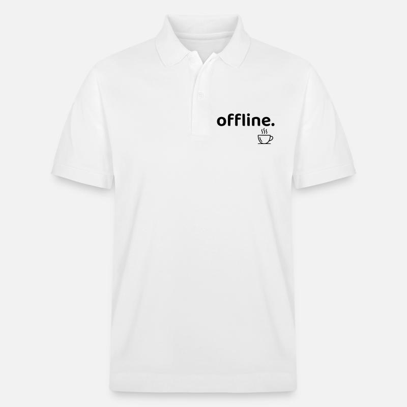 Offline minimalistisches Kaffee-Hemd - Stanley/Stella Unisex Bio-Poloshirt PREPSTER - Weiß