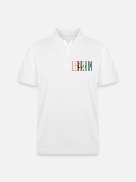 Lehrerin Kunst Kunstlehrerin Schule Geschenk - Stanley/Stella Unisex Bio-Poloshirt PREPSTER - Weiß