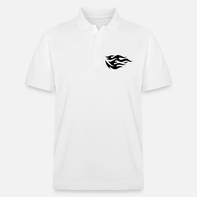 Flammen eines Feuers - Stanley/Stella Unisex Bio-Poloshirt PREPSTER - Weiß