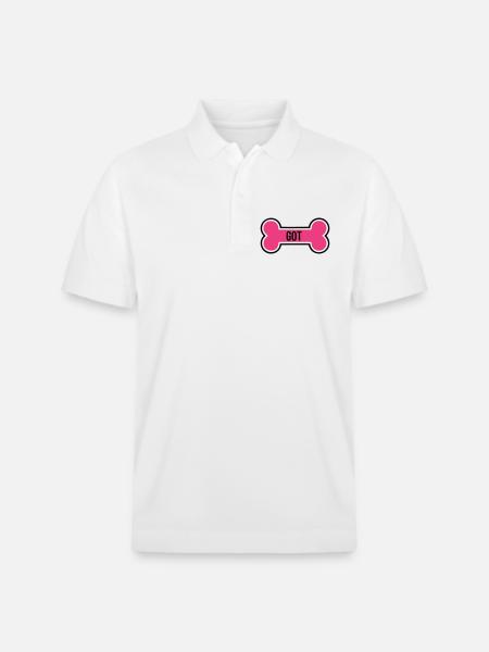 Maman chiot chiot à la clavicule - Polo PREPSTER bio Stanley/Stella Unisexe - blanc