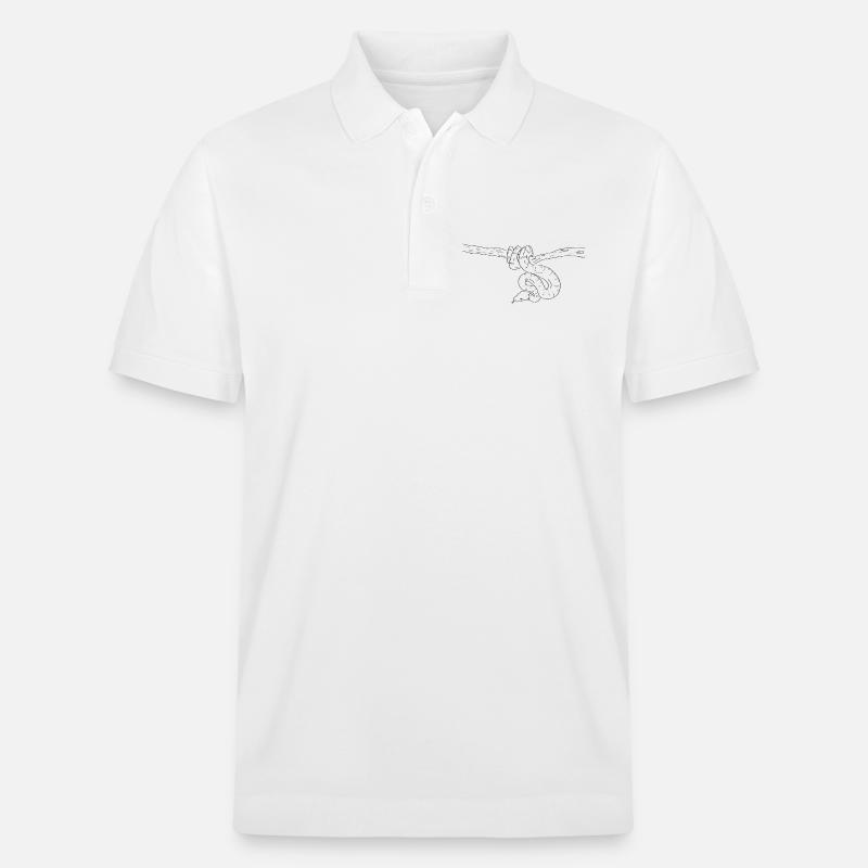 Snake (noir et blanc) - Polo PREPSTER bio Stanley/Stella Unisexe - blanc