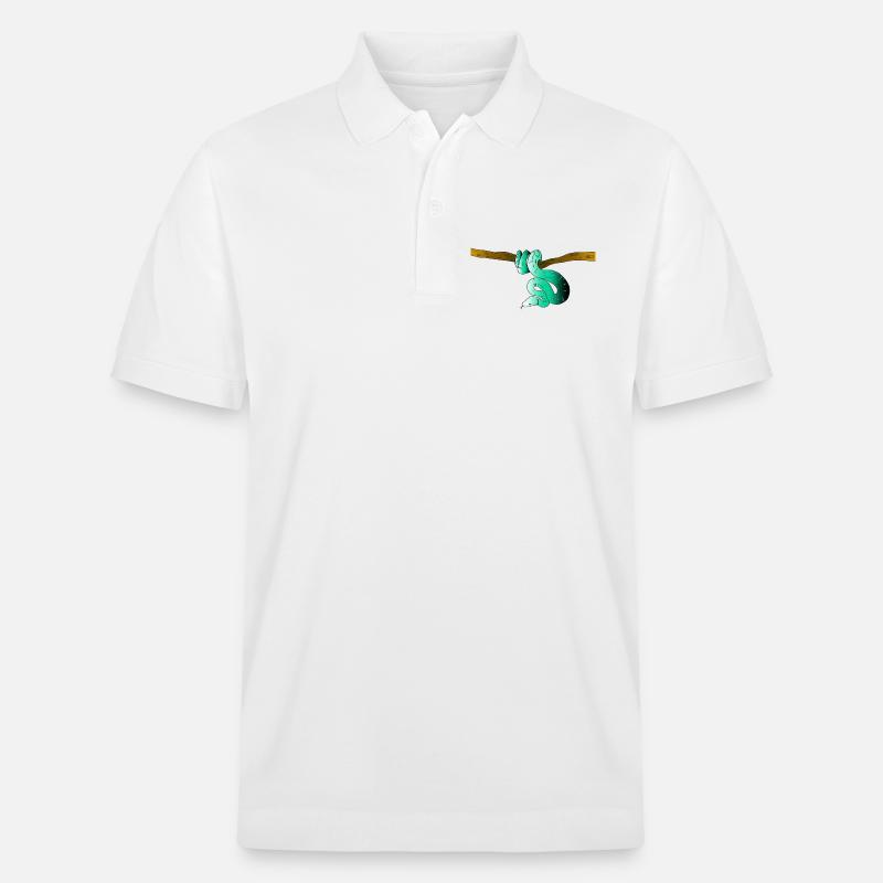 Serpent (couleur) - Polo PREPSTER bio Stanley/Stella Unisexe - blanc