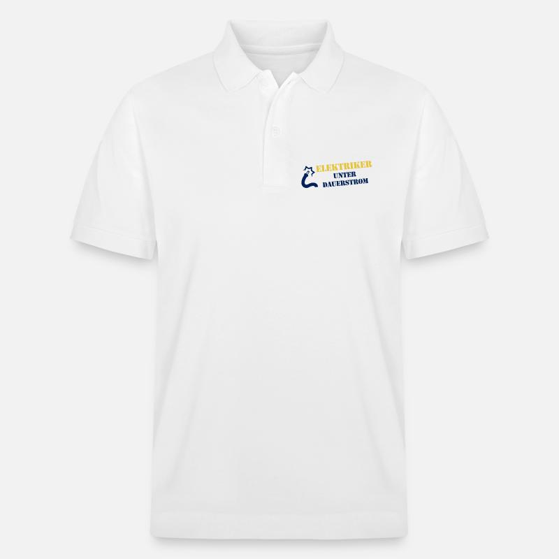 Elektriker Unter Dauerstrom - Stanley/Stella Unisex Bio-Poloshirt PREPSTER - Weiß