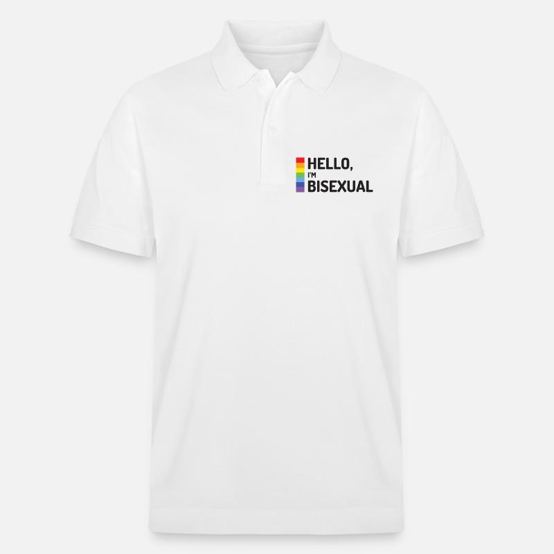Hallo, ich bin bisexuell - Stanley/Stella Unisex Bio-Poloshirt PREPSTER - Weiß