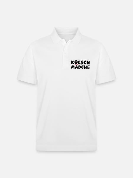 Kölsch Mädche - Ein Mädchen aus Köln - Stanley/Stella Unisex Bio-Poloshirt PREPSTER - Weiß