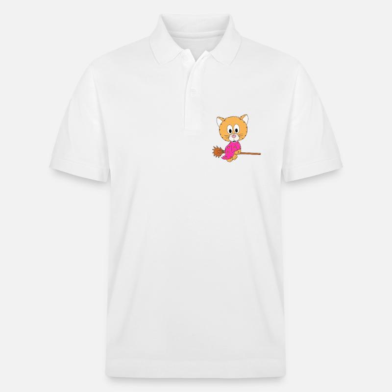 KATZE - HEXE - Stanley/Stella Unisex Bio-Poloshirt PREPSTER - Weiß